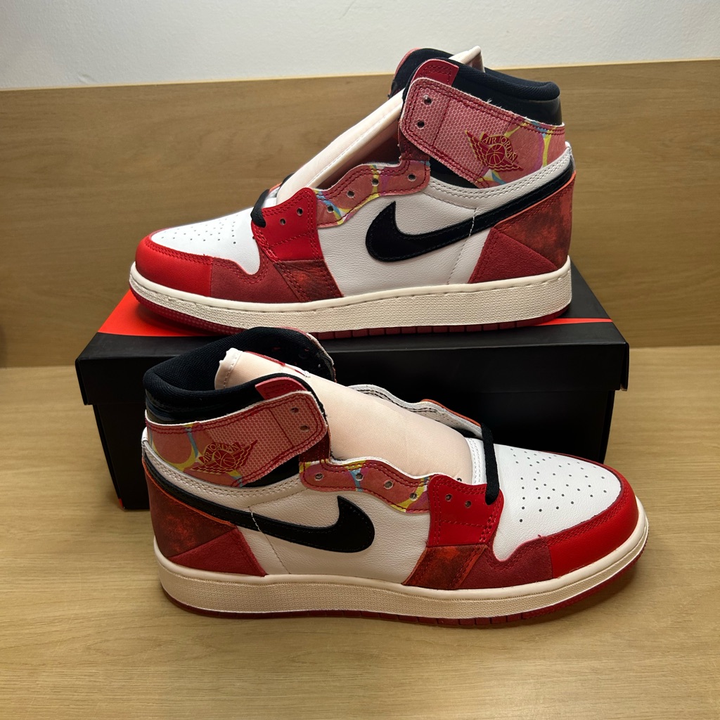 Nike Air Jordan 1 High Og Spider Man Spider Verse Dv1753-601 (Gs) Size 7y/8.5 W